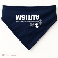 Autism Seeing The World From A Different Angle USA-Made Doggie Bandana thumb 0