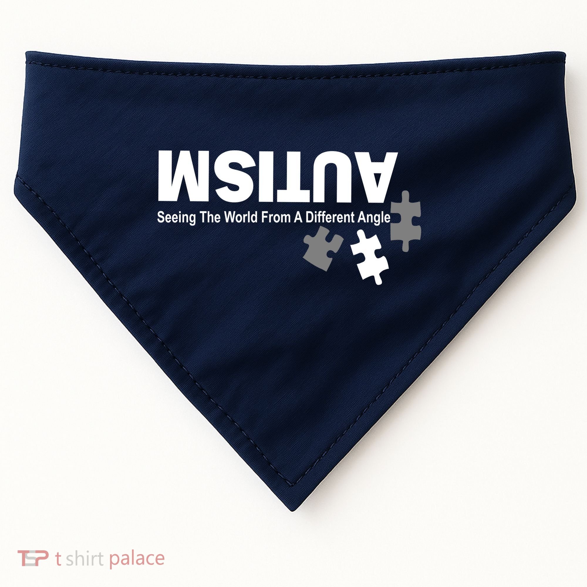 Autism Seeing The World From A Different Angle USA-Made Doggie Bandana