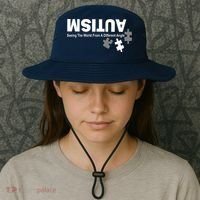 Autism Seeing The World From A Different Angle Bucket Hat thumb 3