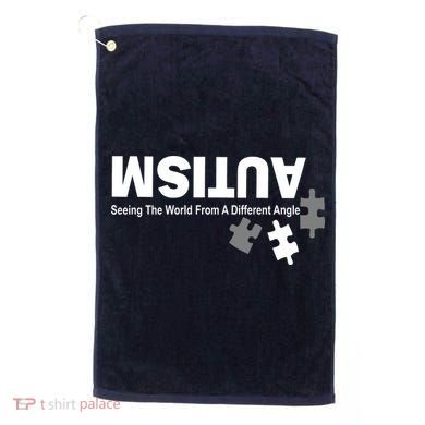 Autism Seeing The World From A Different Angle Golf Towel