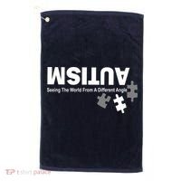 Autism Seeing The World From A Different Angle Golf Towel thumb 0
