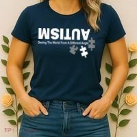 Autism Seeing The World From A Different Angle Women's T-Shirt thumb 2