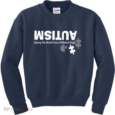 Autism Seeing The World From A Different Angle Kids Sweatshirt