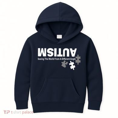 Autism Seeing The World From A Different Angle Kids Hoodie