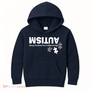 Autism Seeing The World From A Different Angle Kids Hoodie