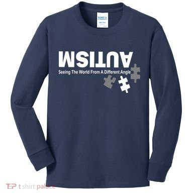 Autism Seeing The World From A Different Angle Kids Long Sleeve Shirt