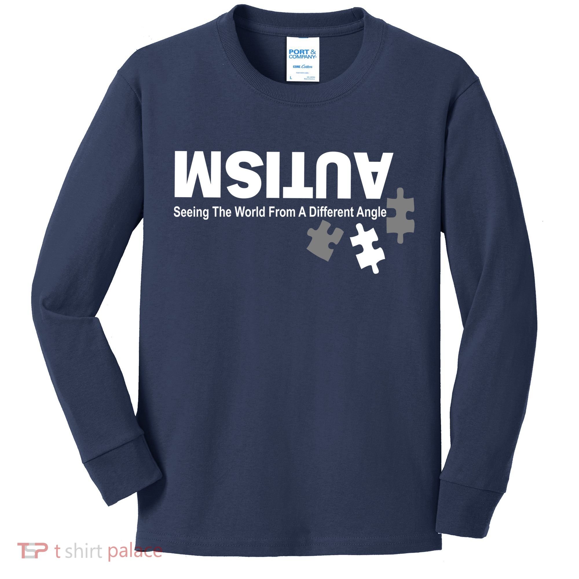 Autism Seeing The World From A Different Angle Kids Long Sleeve Shirt