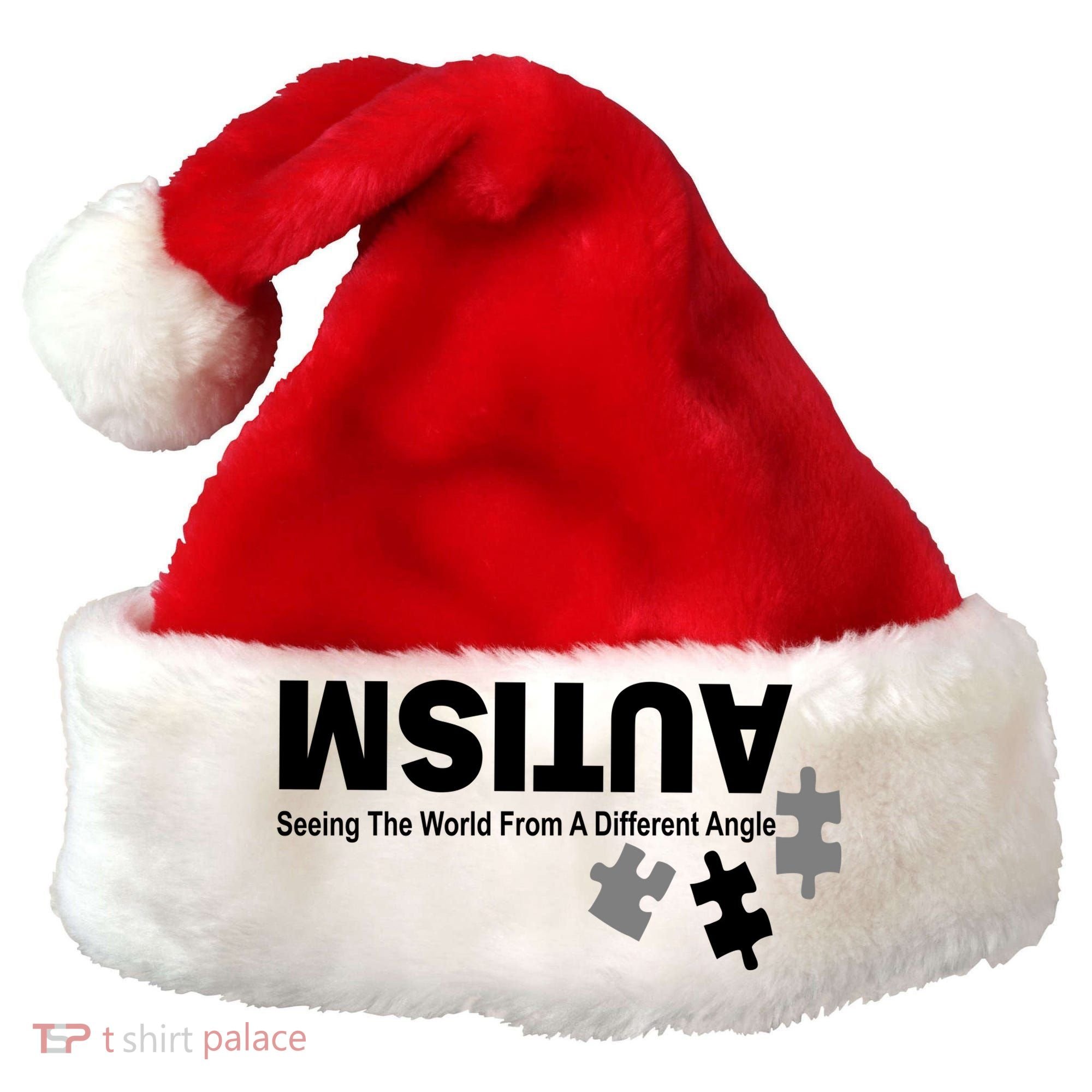 Autism Seeing The World From A Different Angle Santa Hat