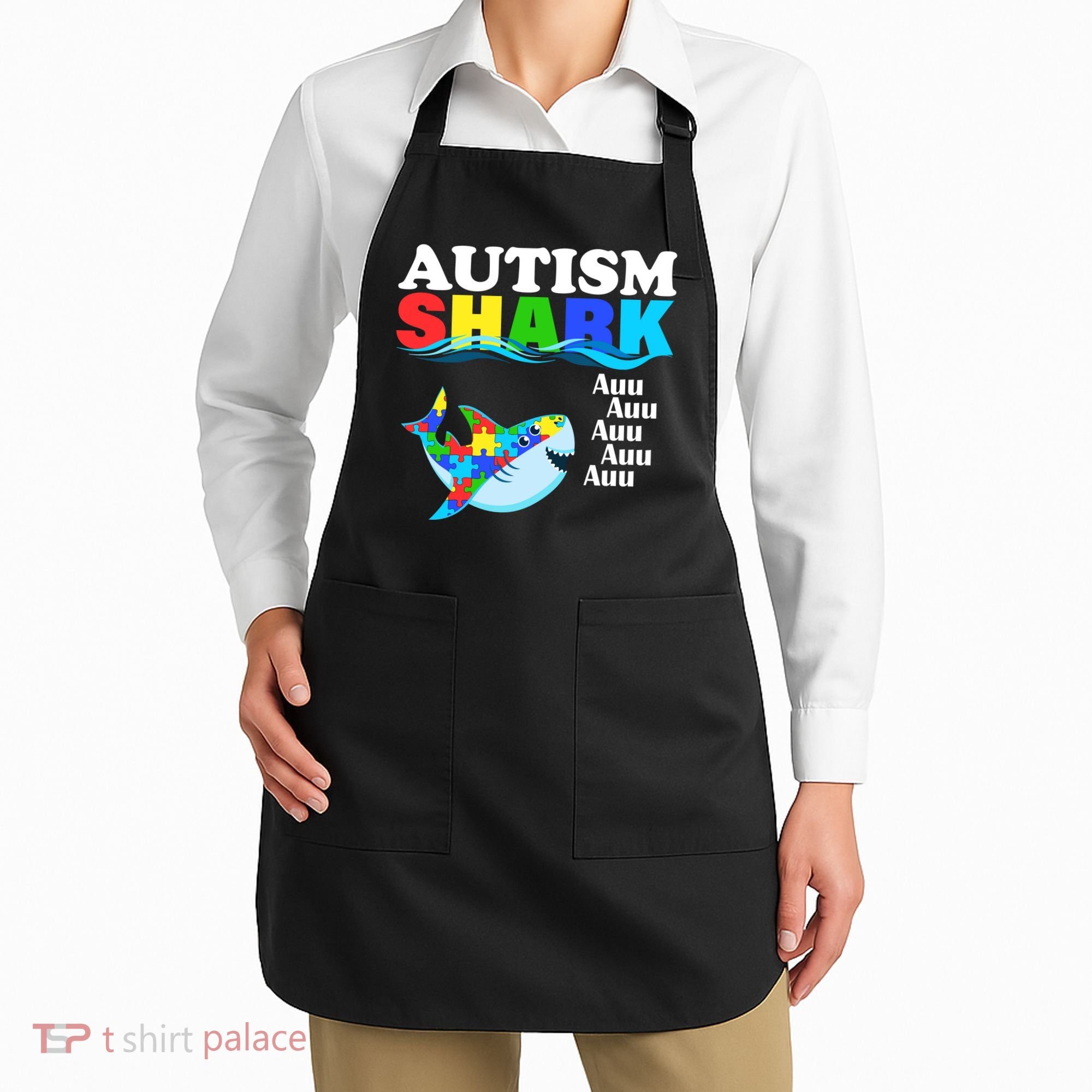 Autism Shark Apron