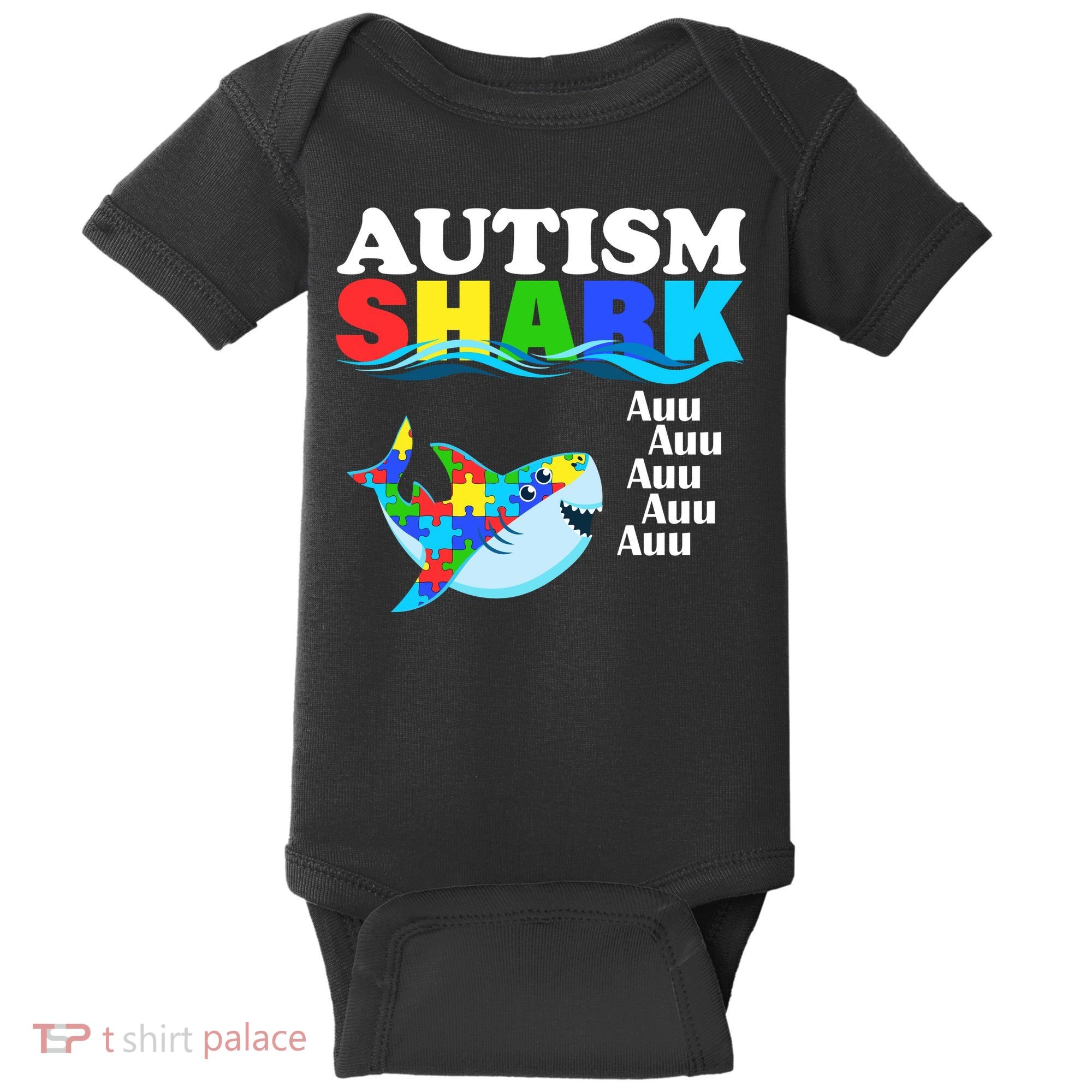 Autism Shark Baby Bodysuit