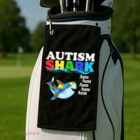 Autism Shark Golf Towel thumb 2