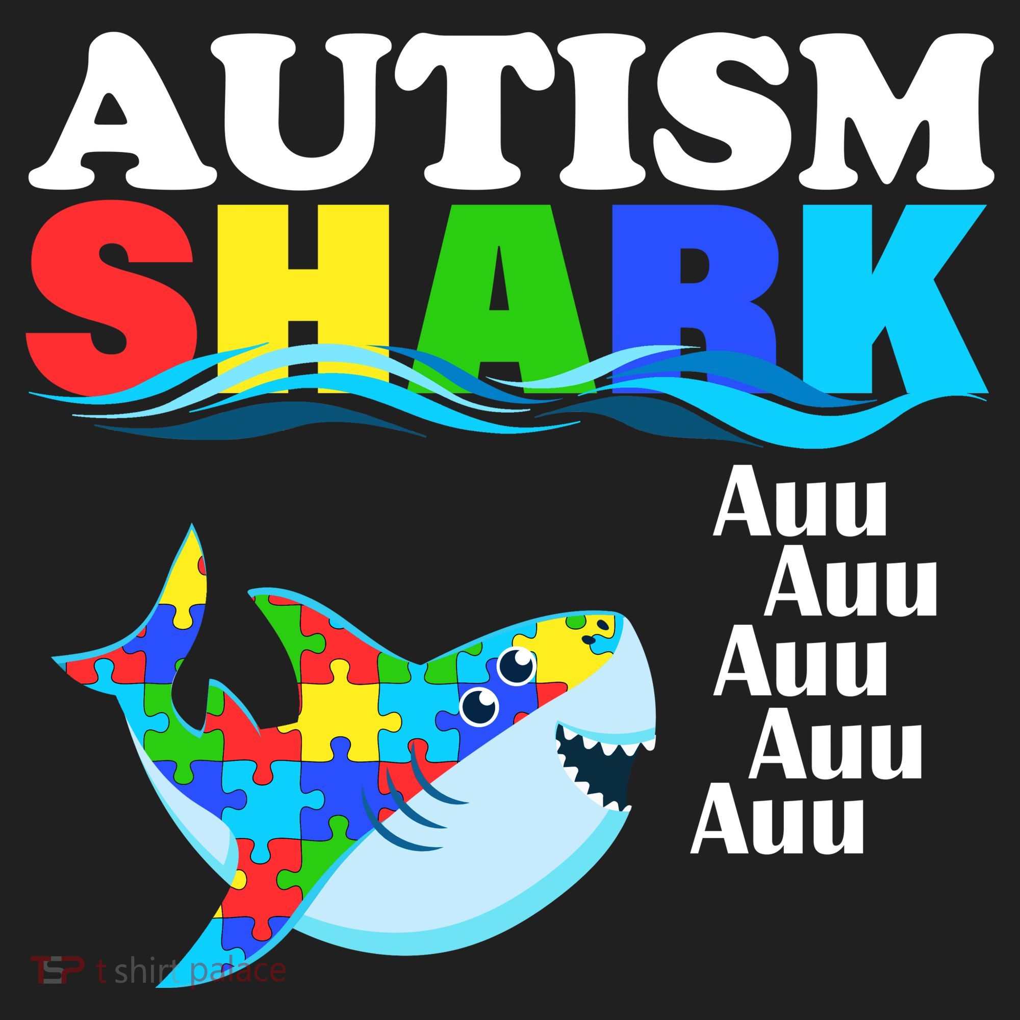 Autism Shark Golf Towel