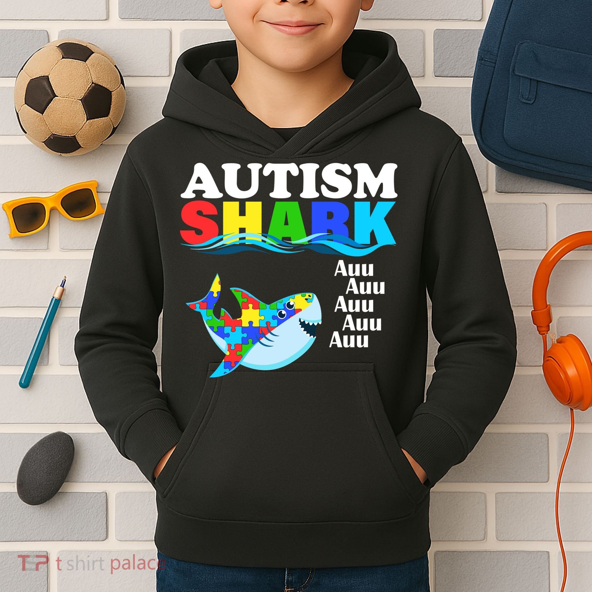 Autism Shark Kids Hoodie