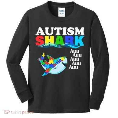 Autism Shark Kids Long Sleeve Shirt