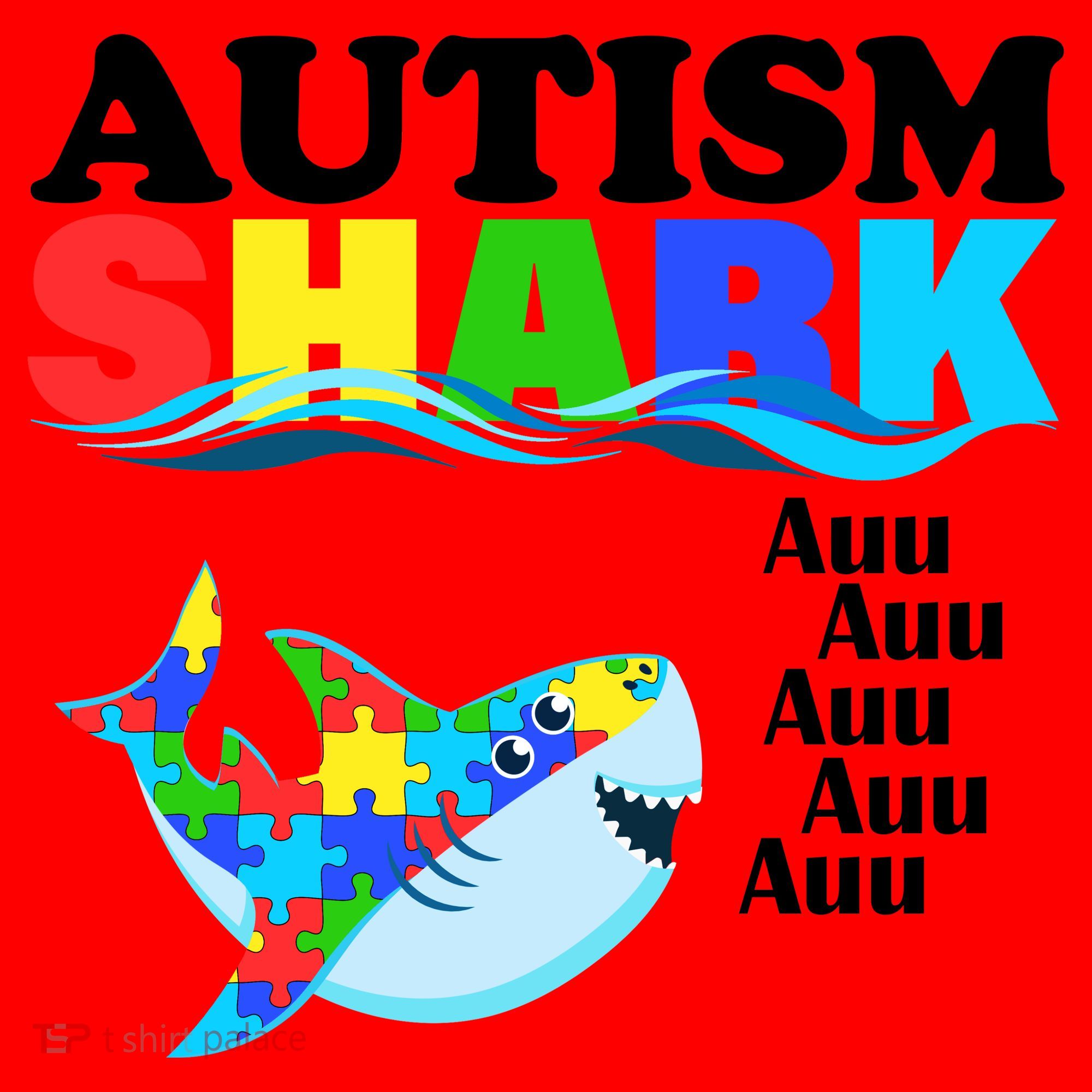 Autism Shark Santa Hat