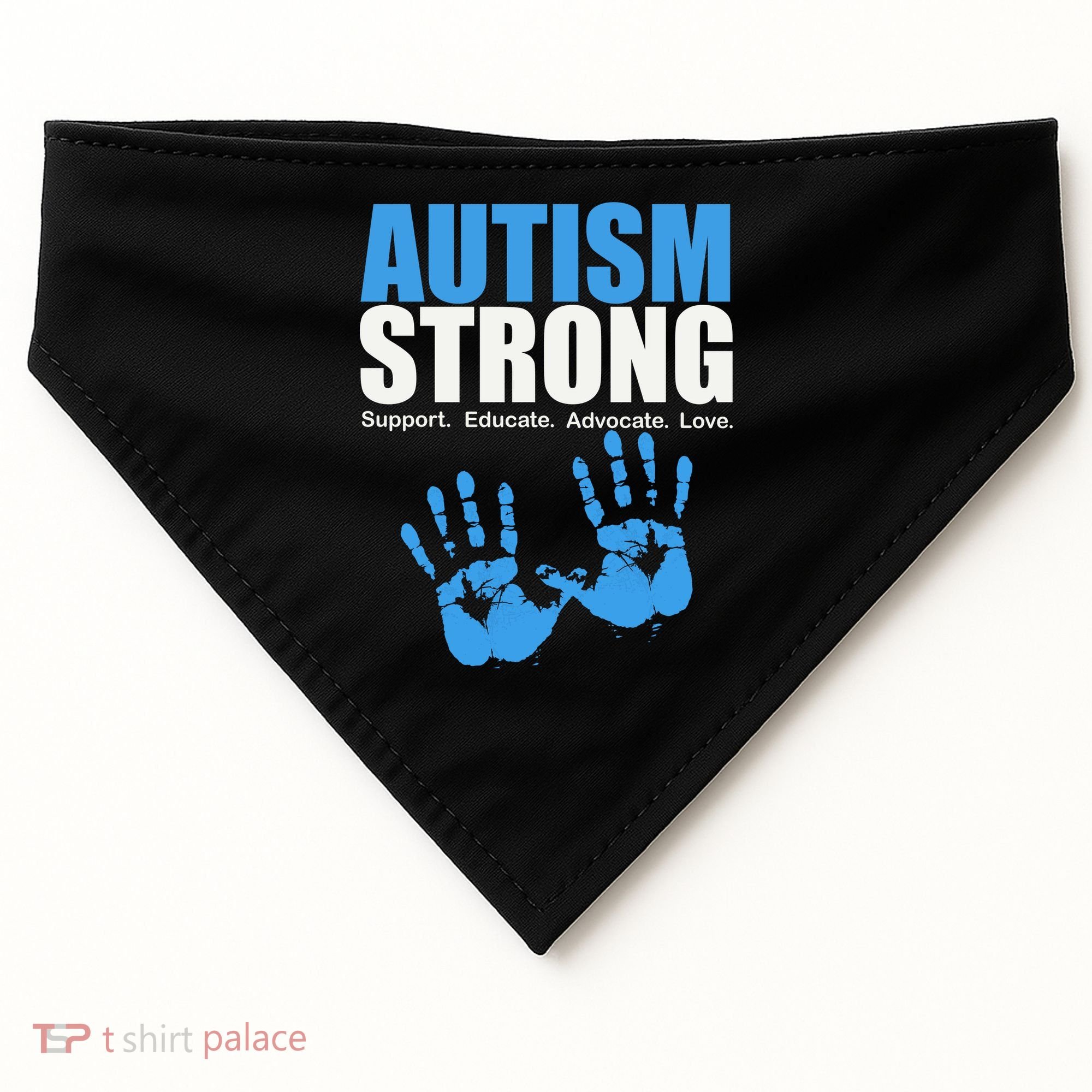 Autism Strong USA-Made Doggie Bandana