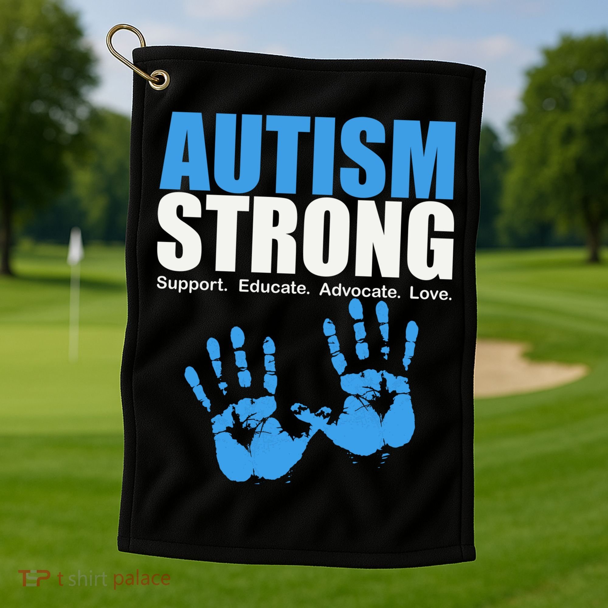 Autism Strong Golf Towel