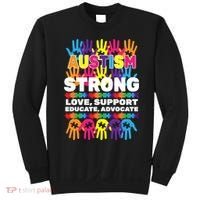 Autism Strong Handprints Love Support Sweatshirt thumb 0