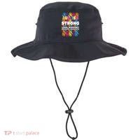 Autism Strong Handprints Love Support Bucket Hat thumb 0