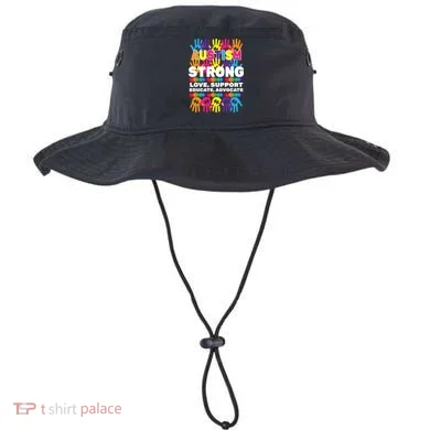 Autism Strong Handprints Love Support Bucket Hat