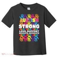Autism Strong Handprints Love Support Toddler T-Shirt thumb 0
