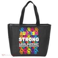 Autism Strong Handprints Love Support Tote Bag thumb 0