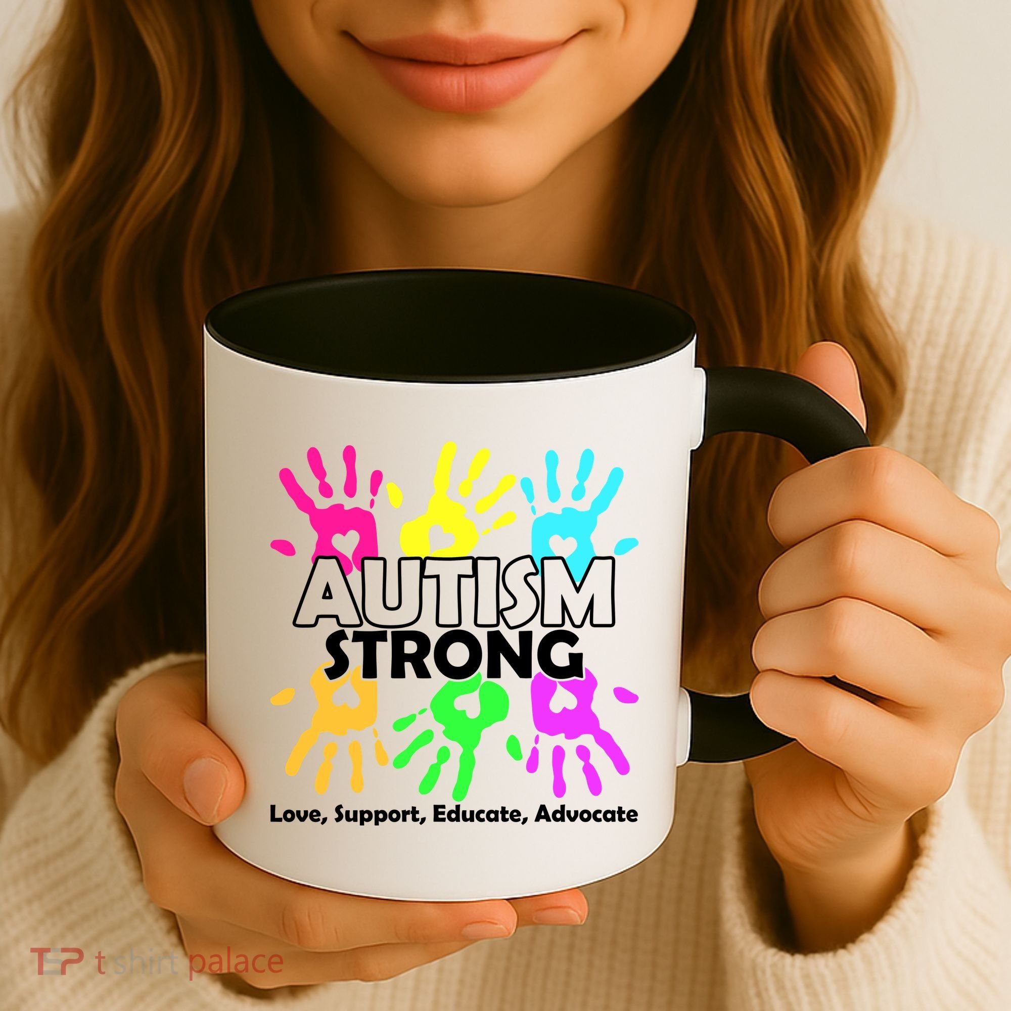 Autism Strong Love Support Educate Advocate Coffee Mug