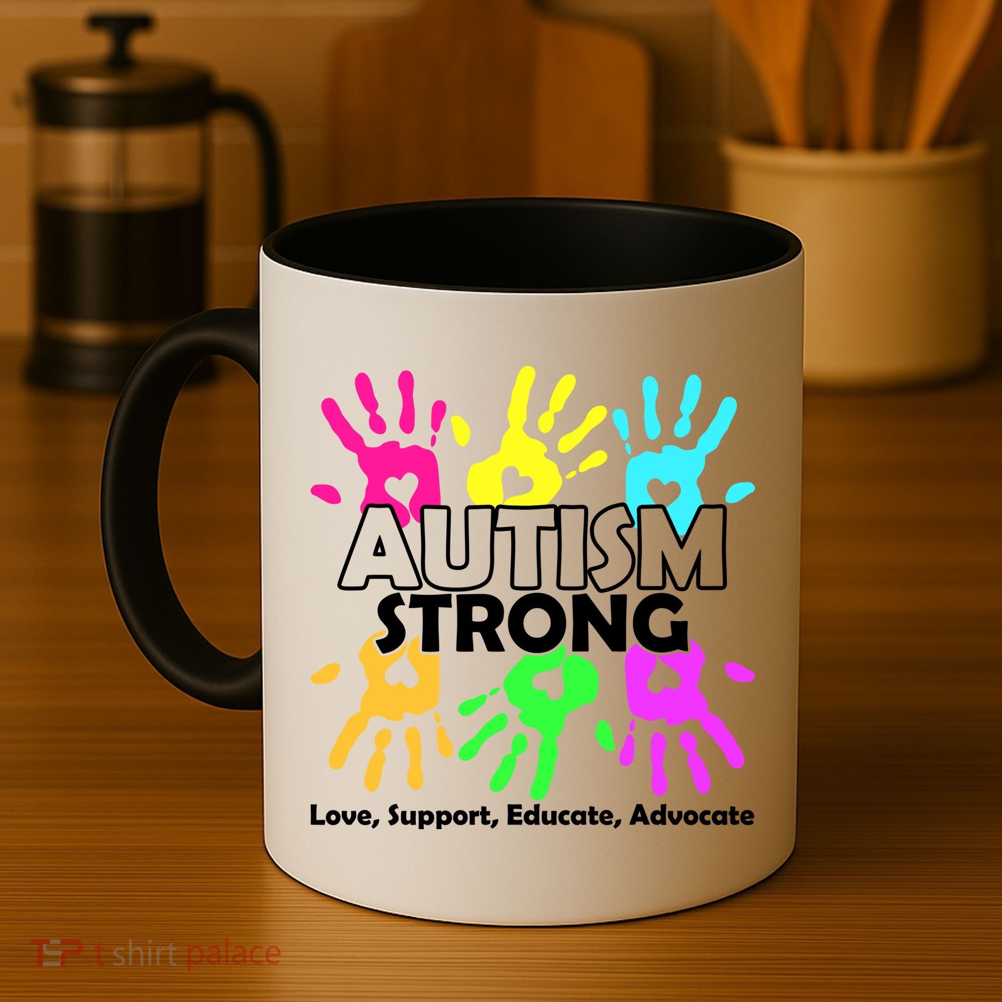 Autism Strong Love Support Educate Advocate Coffee Mug