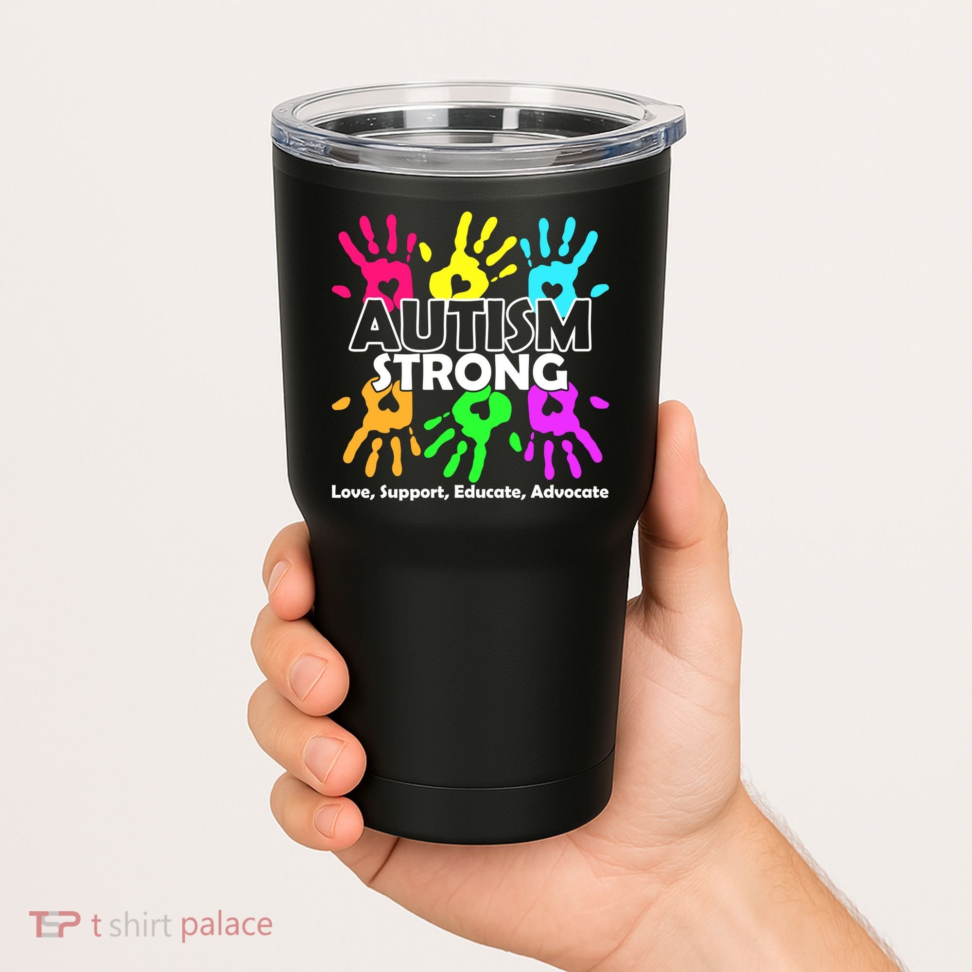 Autism Strong Love Support Educate Advocate Tumbler