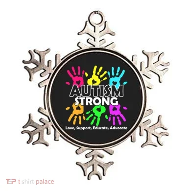 Autism Strong Love Support Educate Advocate Ornament