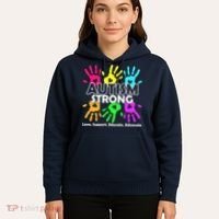 Autism Strong Love Support Educate Advocate Hoodie thumb 5