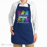 Autism Strong Love Support Educate Advocate Apron thumb 2