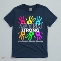 Autism Strong Love Support Educate Advocate T-Shirt thumb 5