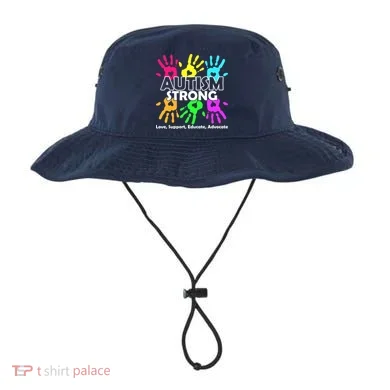 Autism Strong Love Support Educate Advocate Bucket Hat