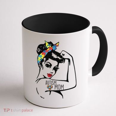 Autism Strong Mom Coffee Mug back