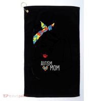 Autism Strong Mom Golf Towel thumb 0