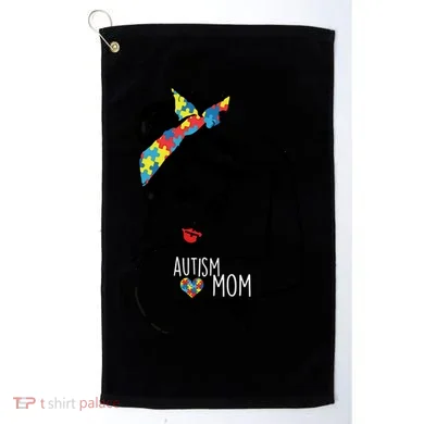 Autism Strong Mom Golf Towel