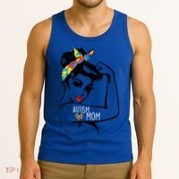 Autism Strong Mom Tank Top thumb 3