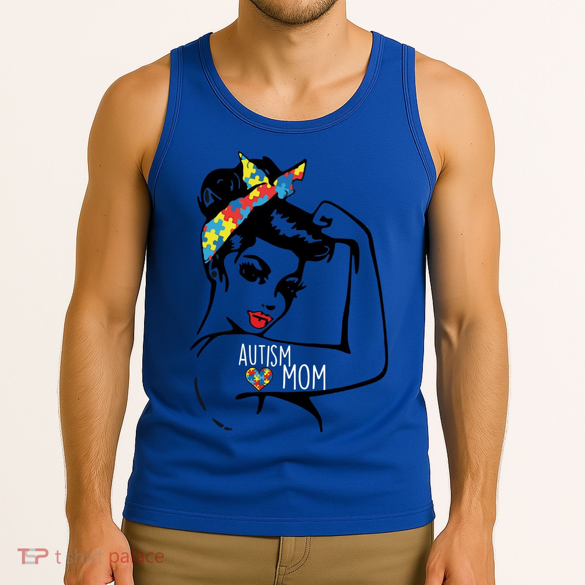 Autism Strong Mom Tank Top