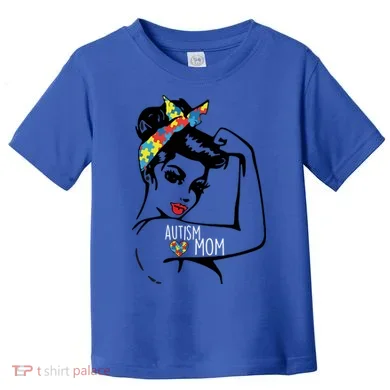 Autism Strong Mom Toddler T-Shirt