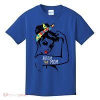 Autism Strong Mom Kids T-Shirt thumb 0