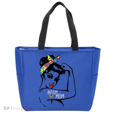 Autism Strong Mom Tote Bag