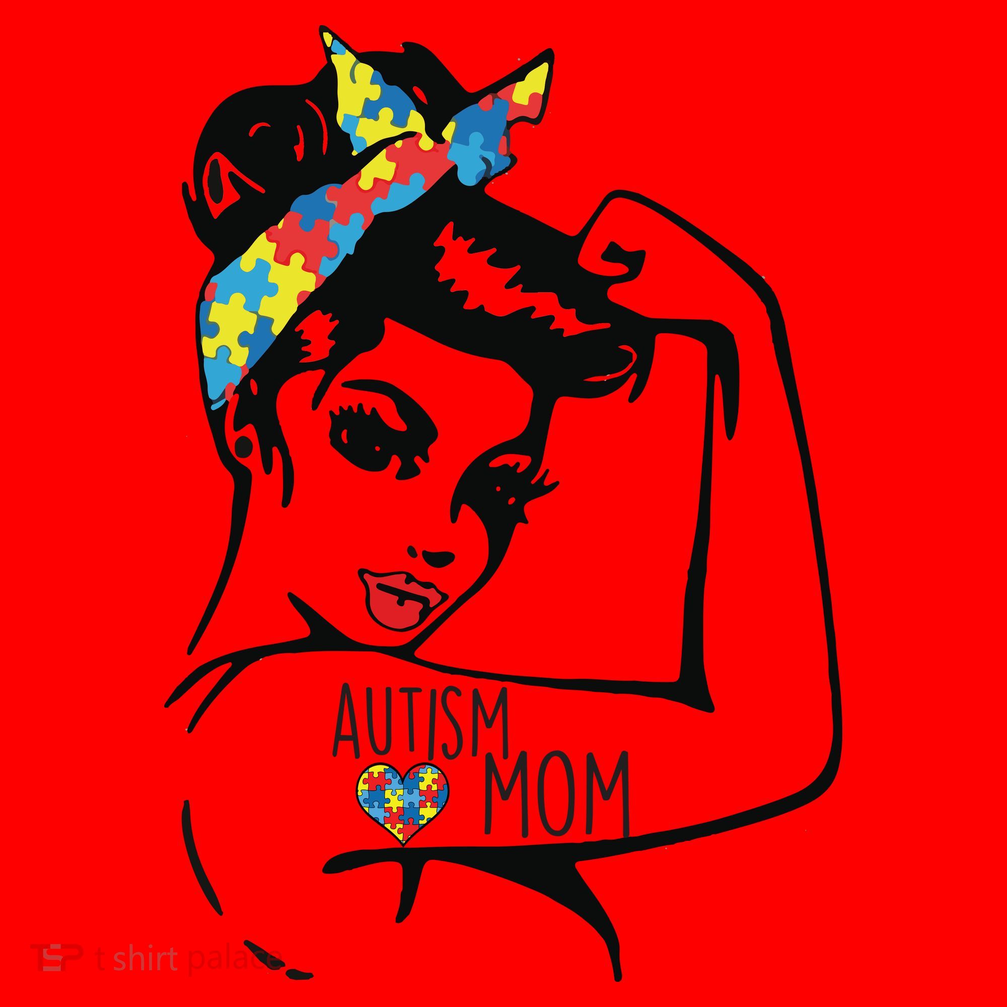 Autism Strong Mom Santa Hat