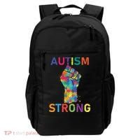 Autism Strong Retro Fist Autism Awareness Backpack thumb 0