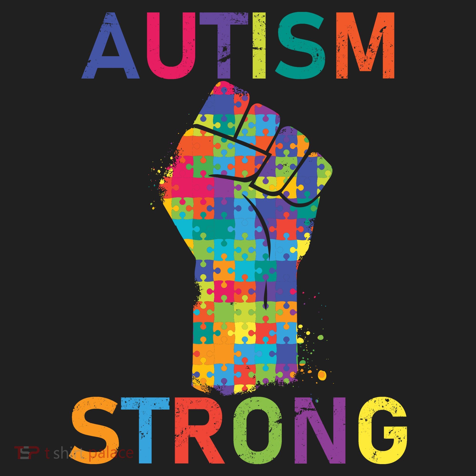 Autism Strong Retro Fist Autism Awareness Beanie