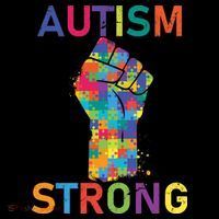 Autism Strong Retro Fist Autism Awareness Women's Hoodie thumb 2