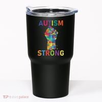 Autism Strong Retro Fist Autism Awareness Tumbler thumb 0