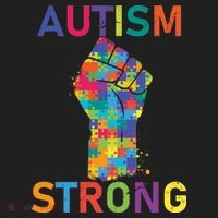 Autism Strong Retro Fist Autism Awareness Tumbler thumb 3
