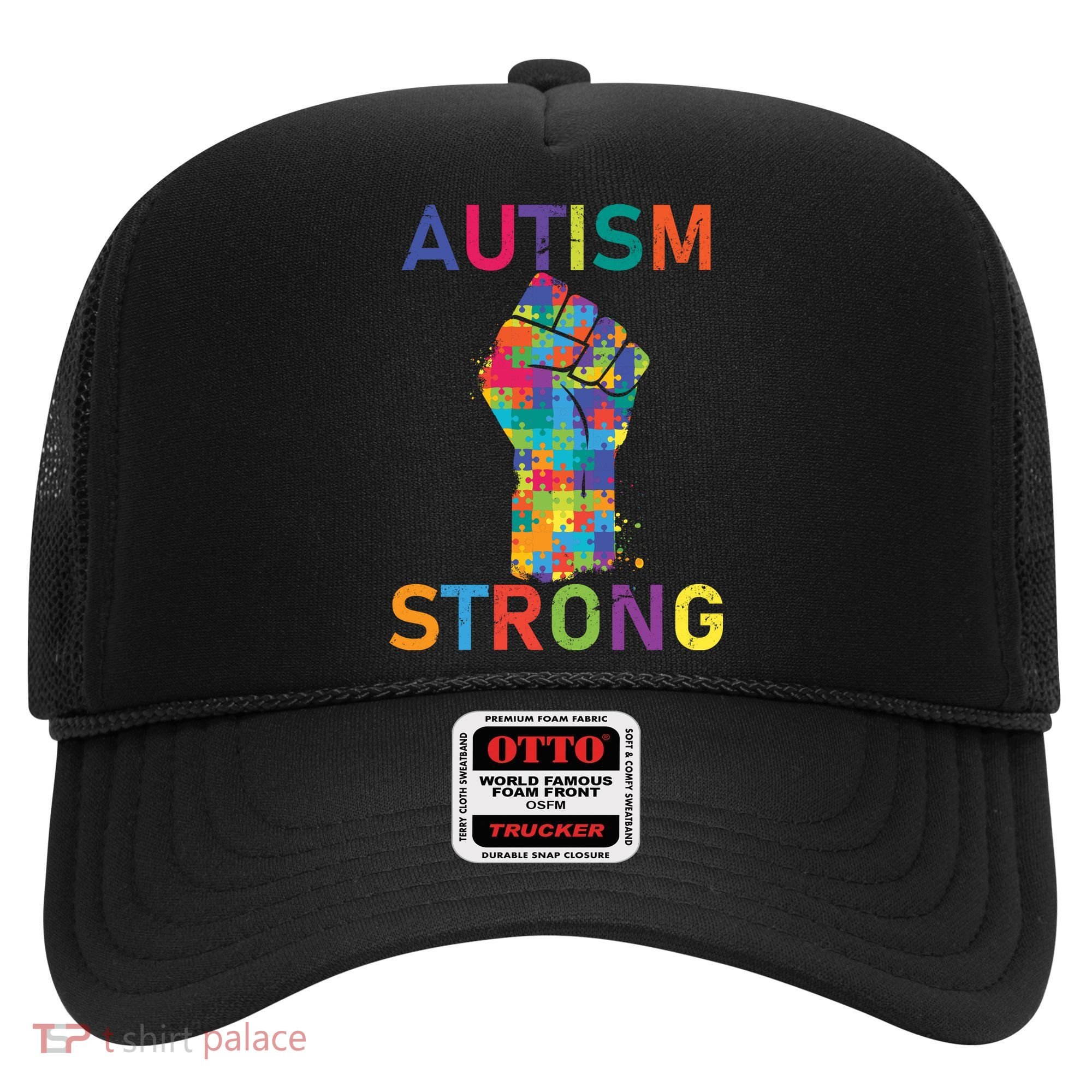Autism Strong Retro Fist Autism Awareness Hat