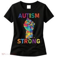 Autism Strong Retro Fist Autism Awareness Women's T-Shirt thumb 0